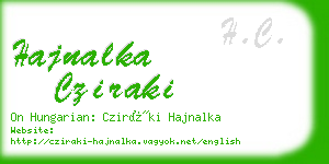 hajnalka cziraki business card